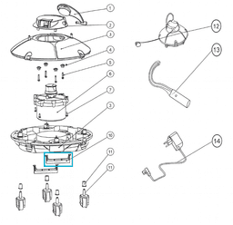 Pièces Détachées Raclette orange pour robot FRISBEE 12702 Bestway 2
