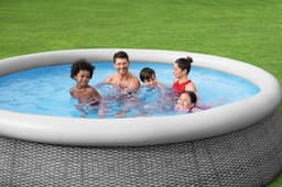 Piscine hors sol Piscine autoportante Fast Set ronde rotin 366 x 76 cm Bestway 6
