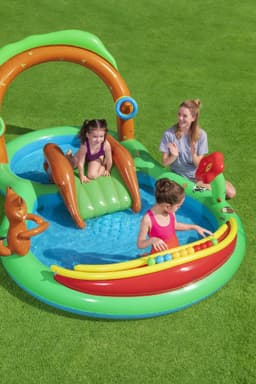 Jeux d'extérieur et trampoline Aire de jeux avec pataugeoire Friendly Woods 295 x 199 x 130 cm Bestway 3