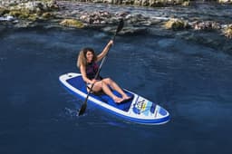 Bateaux, paddle et kayak Paddle SUP gonflable Hydro-Force™ Oceana 305 x 84 x 12 cm transformable en kayak avec siège, cale-pieds, pagaie, pompe et sac à dos de transport Bestway 6