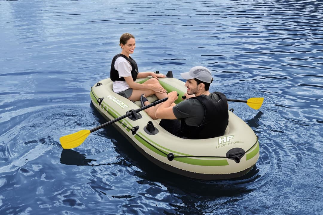 Bateaux, paddle et kayak Bateau gonflable Voyager™ X2 set Hydro-Force™, 232 x 118 cm, 2 adultes 240 kg, 2 pagaies, un sac de transport et une pompe à air Bestway 3