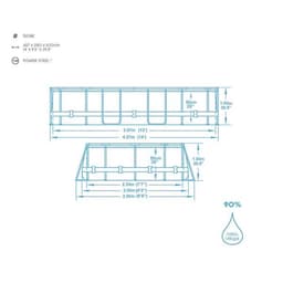 Piscine hors sol Piscine hors-sol sans accessoire Power steel ovale 427x250x100cm Bestway 4