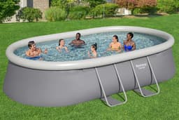 Piscine hors sol Piscine autoportante ovale Fast Set 488 x 305 x 107 cm avec filtration Bestway 2