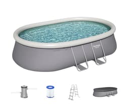 Piscine hors sol Piscine autoportante ovale Fast Set 549 x 366 x 122 cm avec filtration Bestway 2