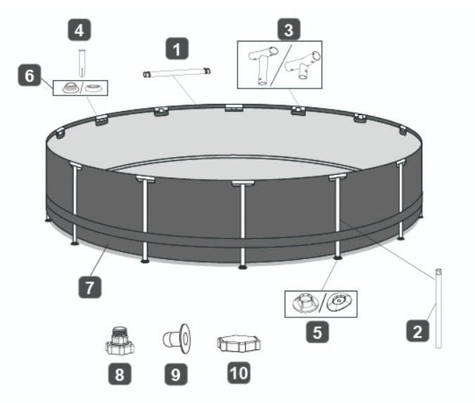 Piscine hors sol Piscine hors-sol sans accessoire steel Pro max ronde 457x457x122cm Bestway 3