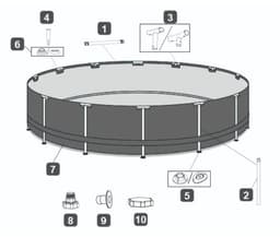 Piscine hors sol Piscine hors-sol sans accessoire steel Pro max ronde 457x457x122cm Bestway 3