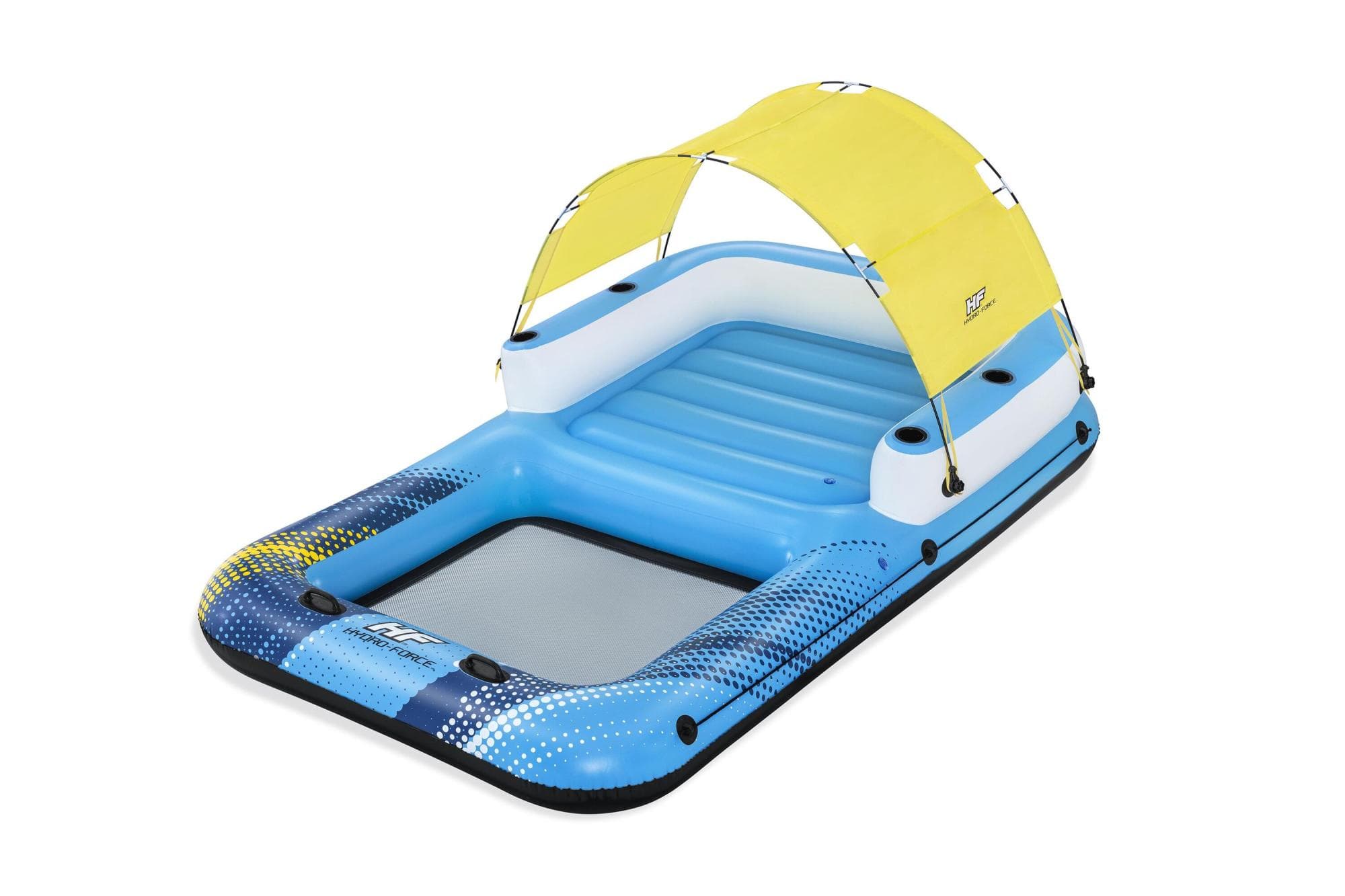 Jeux d'extérieur et trampoline Ile géante Summer Oasis™ 3,05 x 1,86 x 58 cm, 4 adultes (360kg), Inflata-Shield™, 4 porte-gobelets, fond maille filet Bestway 1
