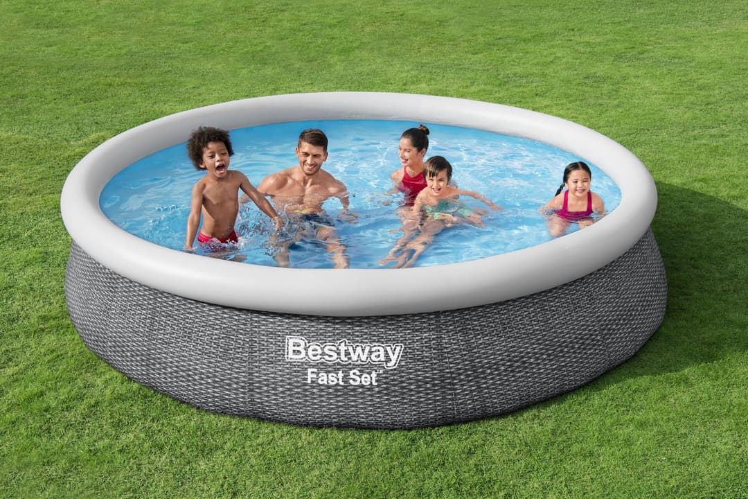 Piscine hors sol Piscine autoportante Fast Set ronde rotin 366 x 76 cm Bestway 2