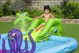 Jeux d'extérieur et trampoline Aire de jeux pataugeoire Fantastic Aquarium 239 x 206 x 86 cm avec fontaine Bestway 3