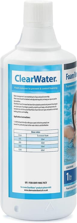 Accessoires Piscine ClearWater Anti mousse Spa et piscine 1L Bestway 3