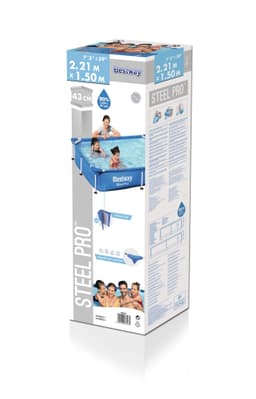 Piscine hors sol Piscine hors sol rectangle Steel Pro™ 221 x 150 x 43 cm bleu clair Bestway 9