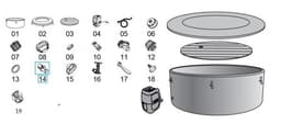 Pièces détachées Spas gonflables Adaptateur valve de dégonflage côté spa LAY-Z-SPA® DropStitch™ Bestway® (à partir de 2021) Bestway 3