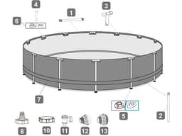 Pièces Détachées Support de pied pour piscines Power Steel™ Bestway® (jusqu'en 2019) Bestway 3