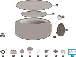 Pièces détachées Spas gonflables Embout de gonflage pour Lay-Z-Spa™ et accessoires Bestway® Bestway 4