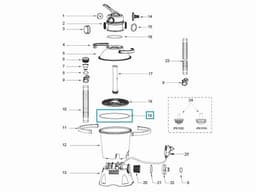 Pièces Détachées Joint torique de cuve pour filtration à sable 530 Gal Bestway 2