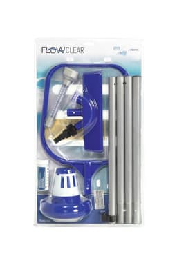 Accessoires Piscine Kit d'entretien pour piscines hors sol 6 pièces, épuisette, doseur flottant, thermomètre flottant, bandelettes de test, patch de réparation, manche alu 203 cm Bestway 9
