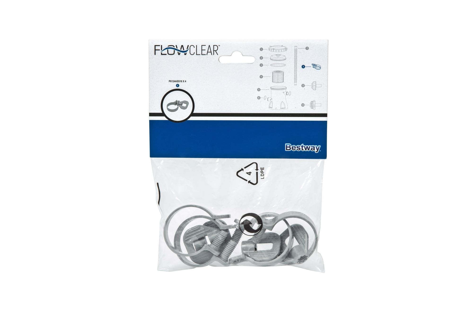 Pièces Détachées Collier de serrage pour filtres à sable et filtres à cartouche Bestway® ø 32 mm - 4 pièces Bestway 1