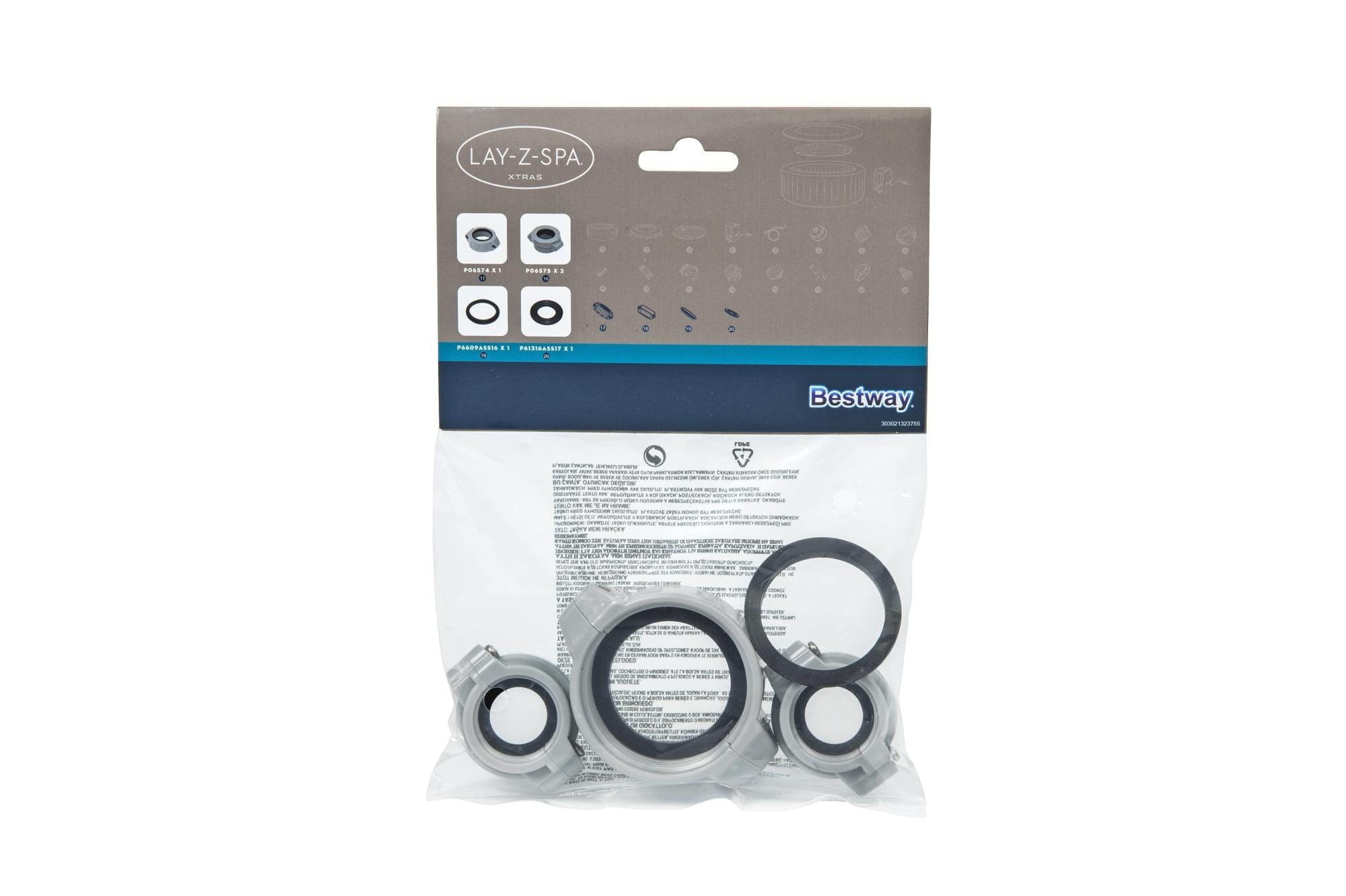 Pièces Détachées Kit d'ecrous à oeillets et joints entrée/sortie pour pompes LAY-Z-SPA® AirJet™ Bestway® Bestway 1