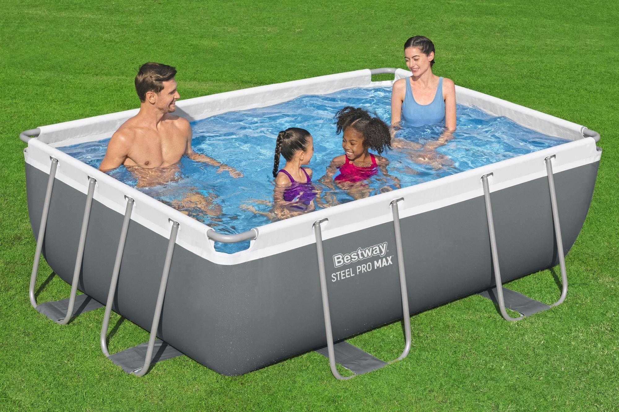 Piscine hors sol Piscine hors sol rectangulaire 282x196x84cm Steel Pro MAX Bestway 1