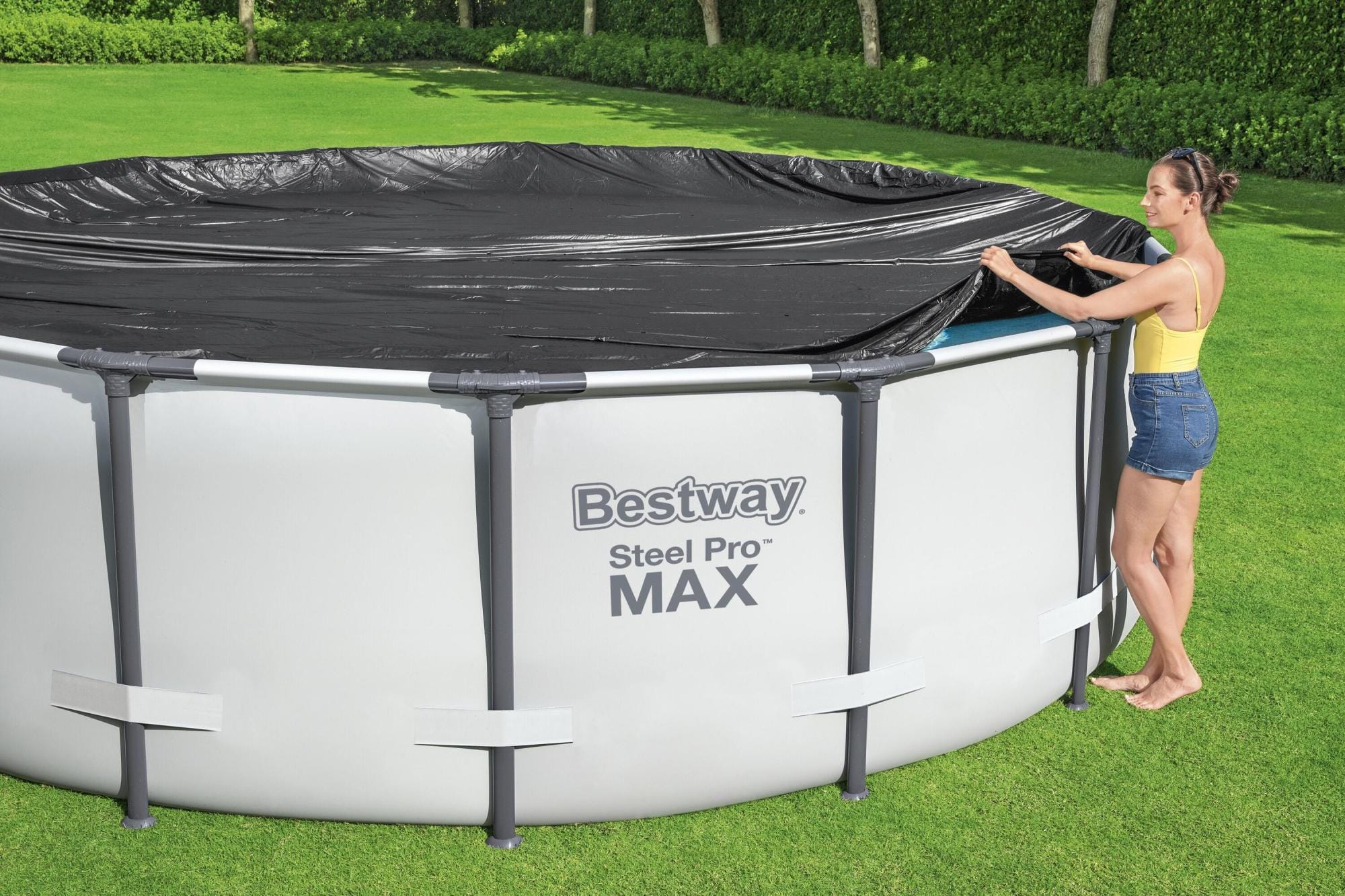Accessoires Piscine Bâche 4 saisons ronde 305cm pour piscine hors sol Steel Pro Ø 305 cm Bestway 1