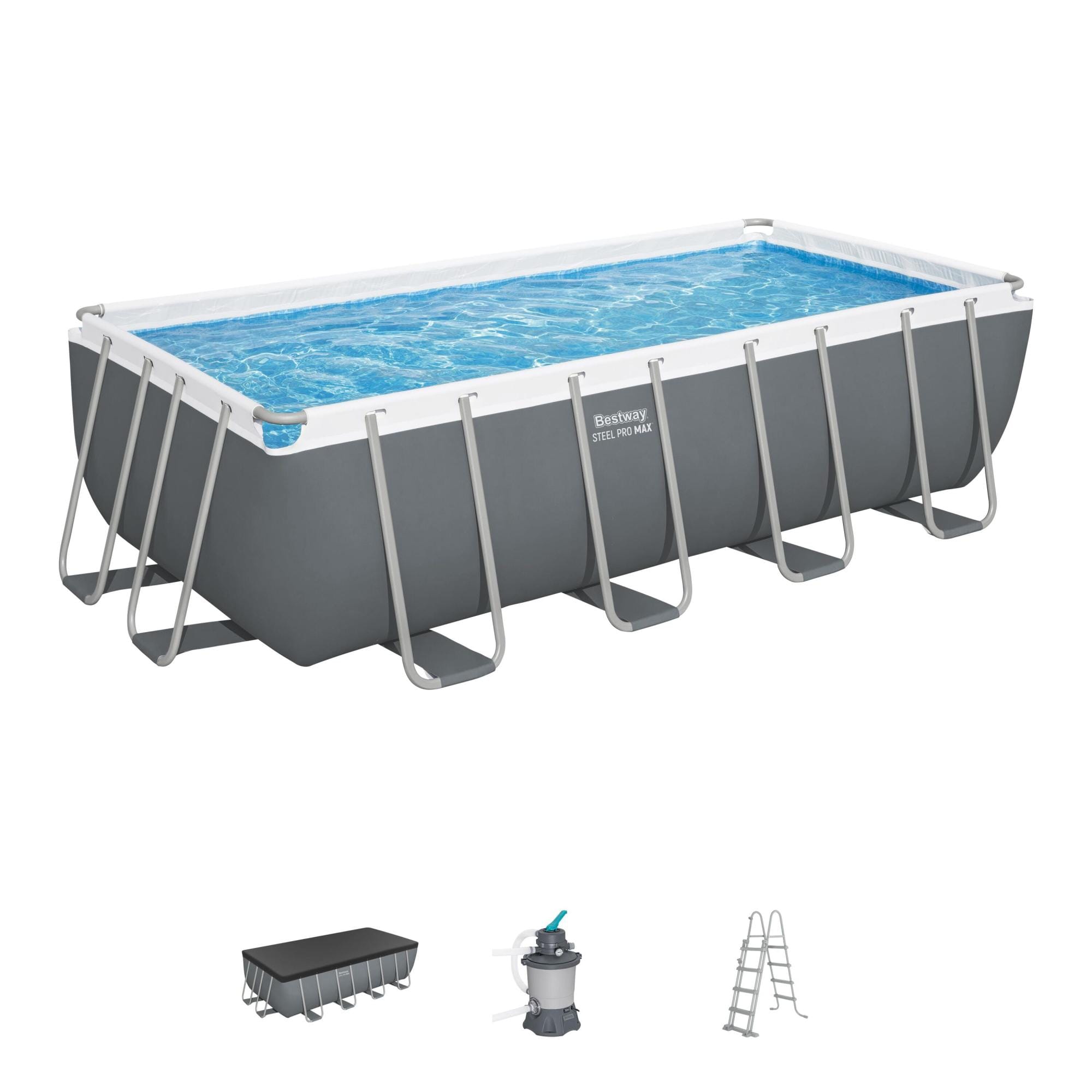 Piscine hors sol Piscine hors sol rectangle 488 x 244 x 122 cm Steel pro Max  Bestway 1