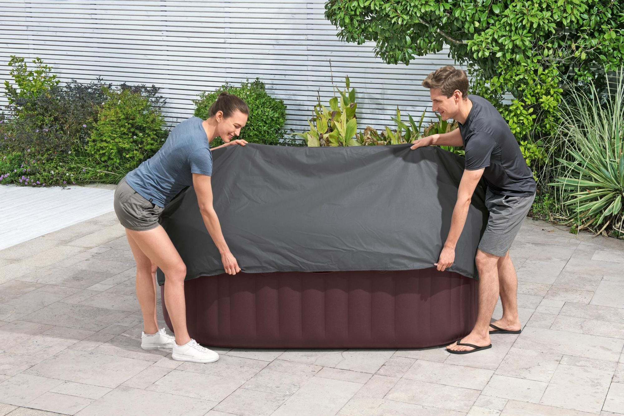 Accessoires Spa Couverture thermique Energysense pour spas carrés 201 x 201 x 80cm Bestway 1