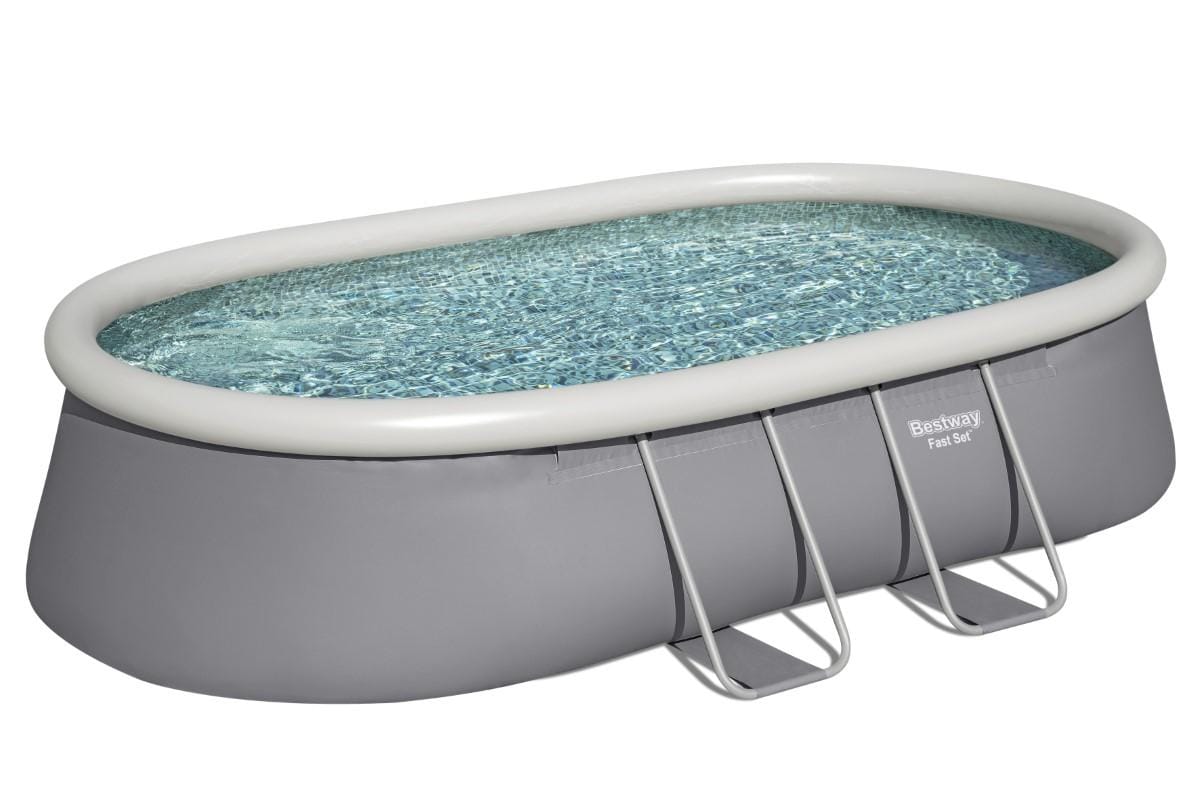 Piscine hors sol Piscine autoportante ovale Fast Set 488 x 305 x 107 cm avec filtration Bestway 1