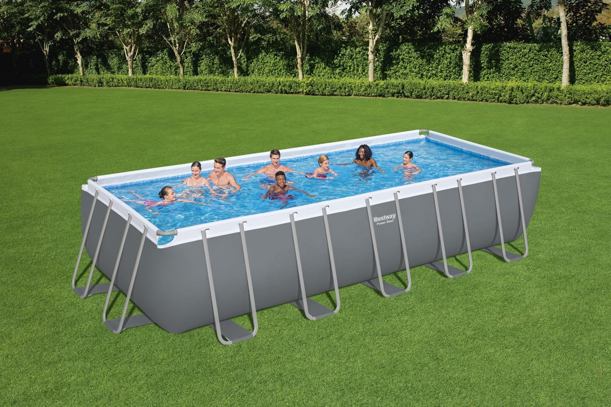 Piscine hors sol Piscine hors-sol sans accessoire Power steel rectangle 640x274x132cm Bestway 1