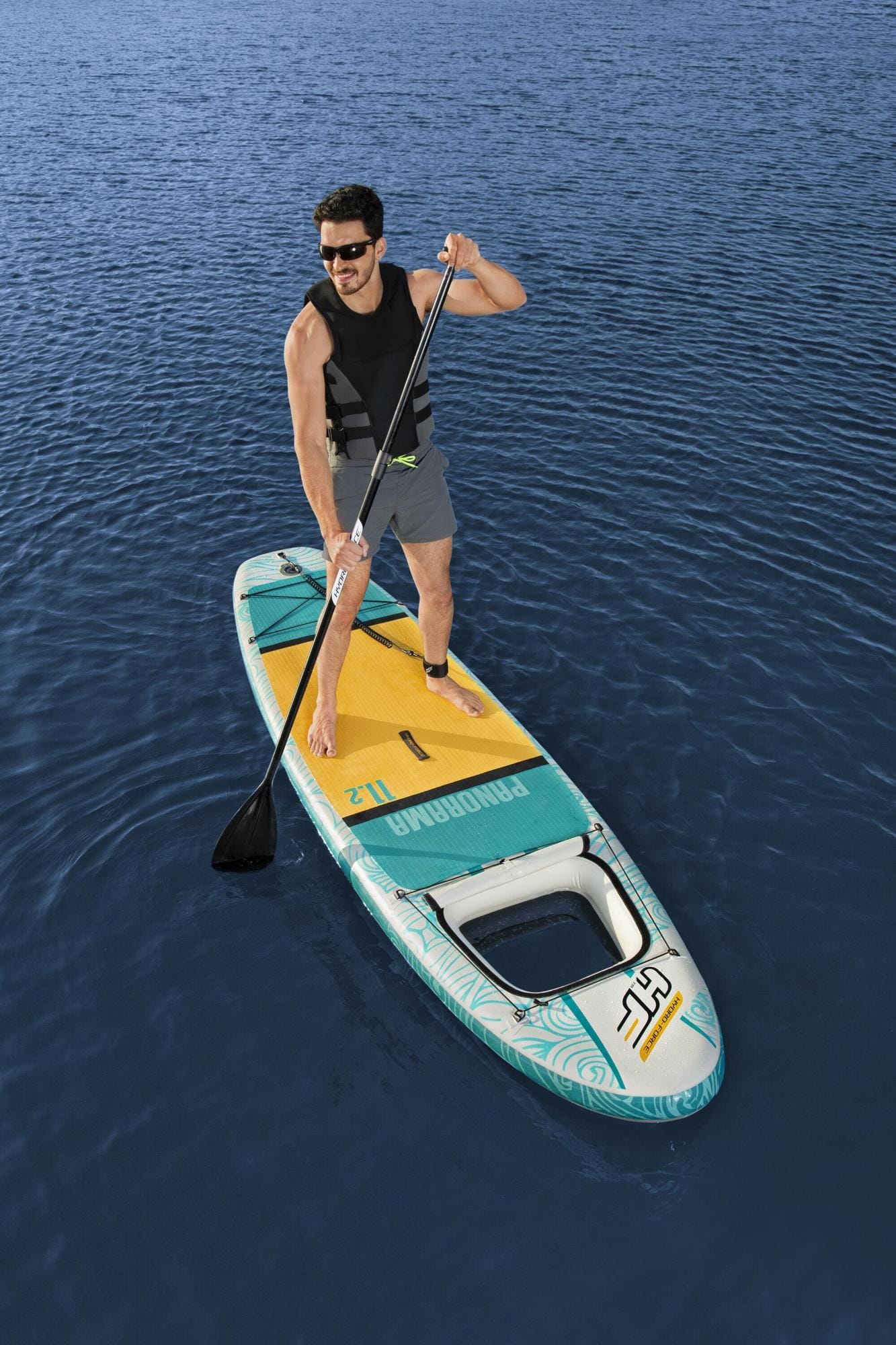 Bateaux, paddle et kayak Paddle gonflable Panorama Hydro-force 340 x 89 x 15 cm avec hublot Bestway 1