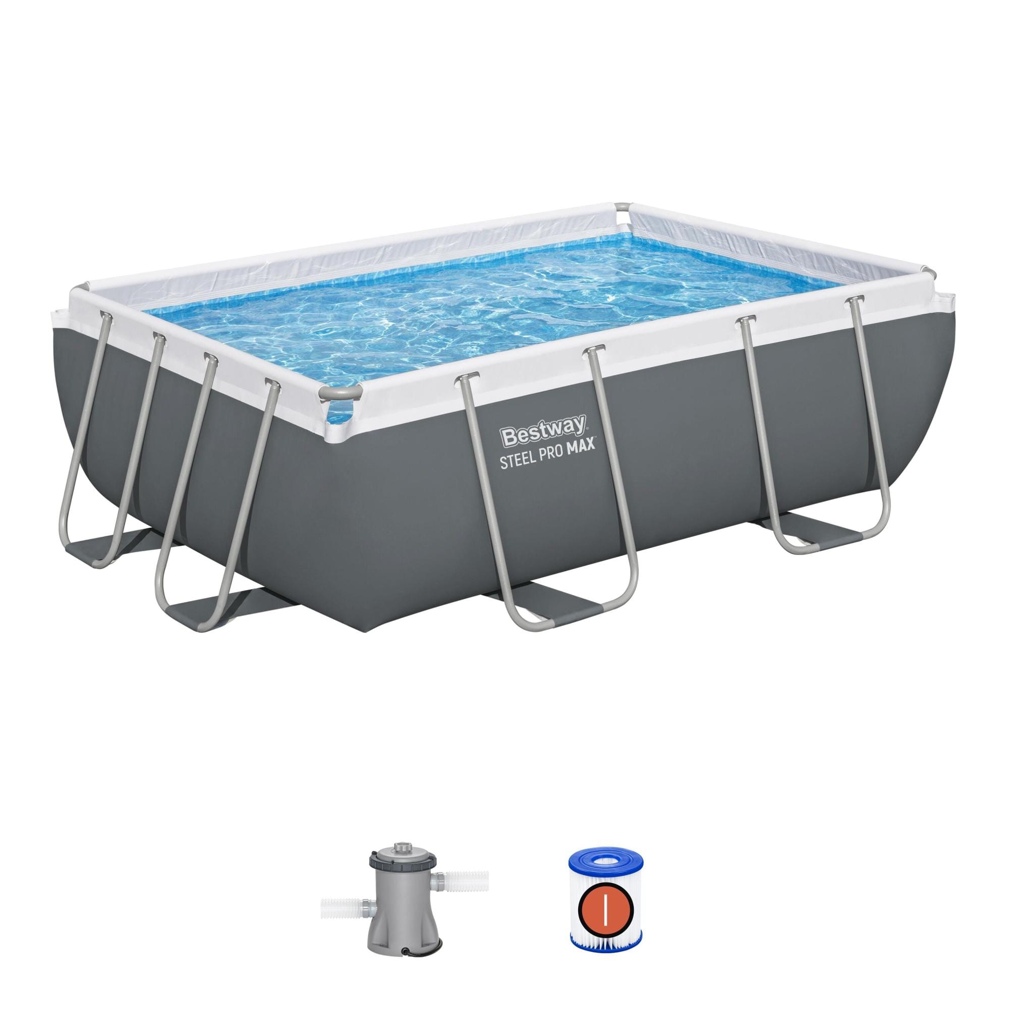 Piscine hors sol Piscine hors sol rectangulaire 282x196x84cm Steel Pro MAX Bestway 1