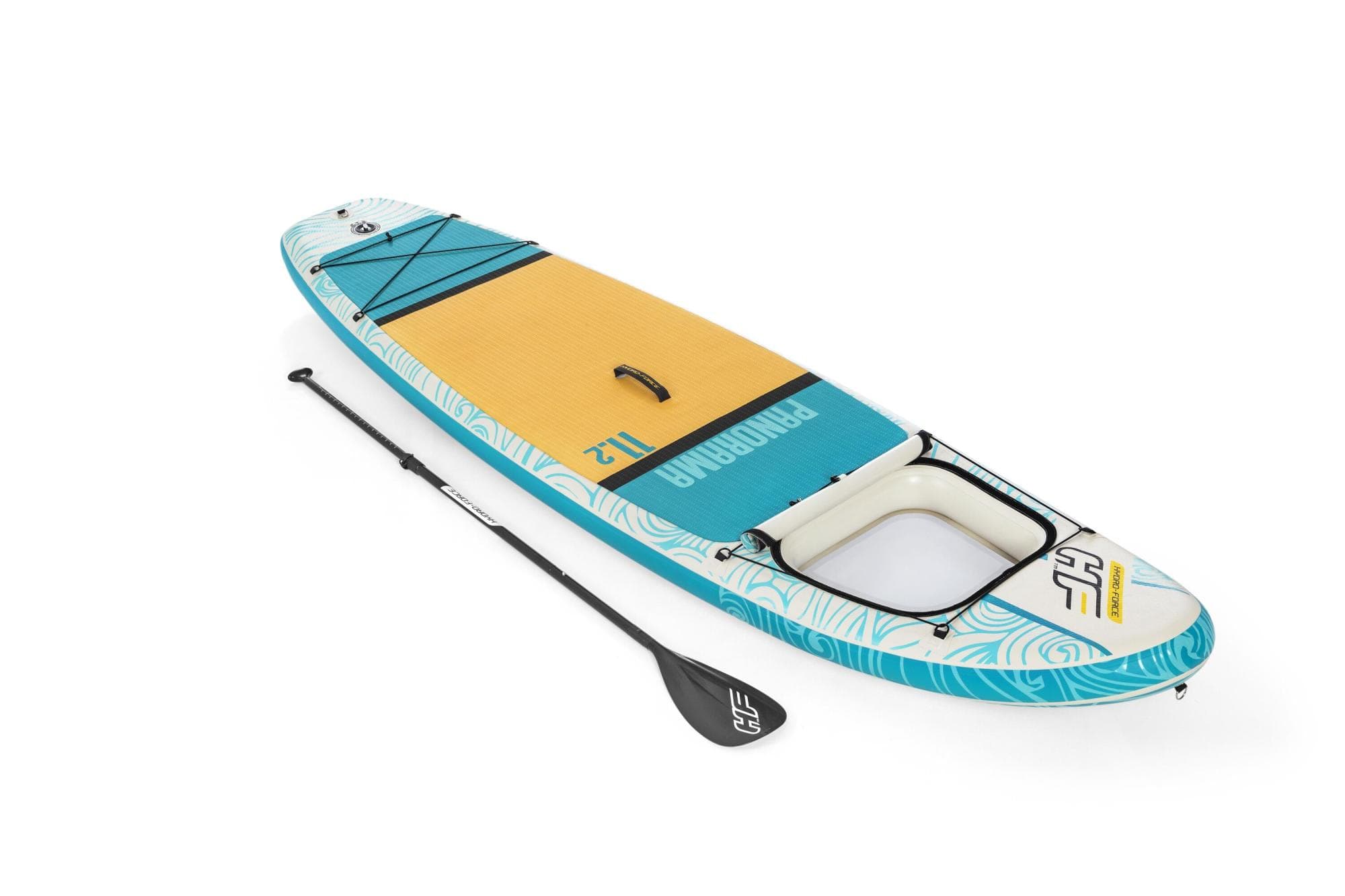 Bateaux, paddle et kayak Paddle gonflable Panorama Hydro-force 340 x 89 x 15 cm avec hublot Bestway 1